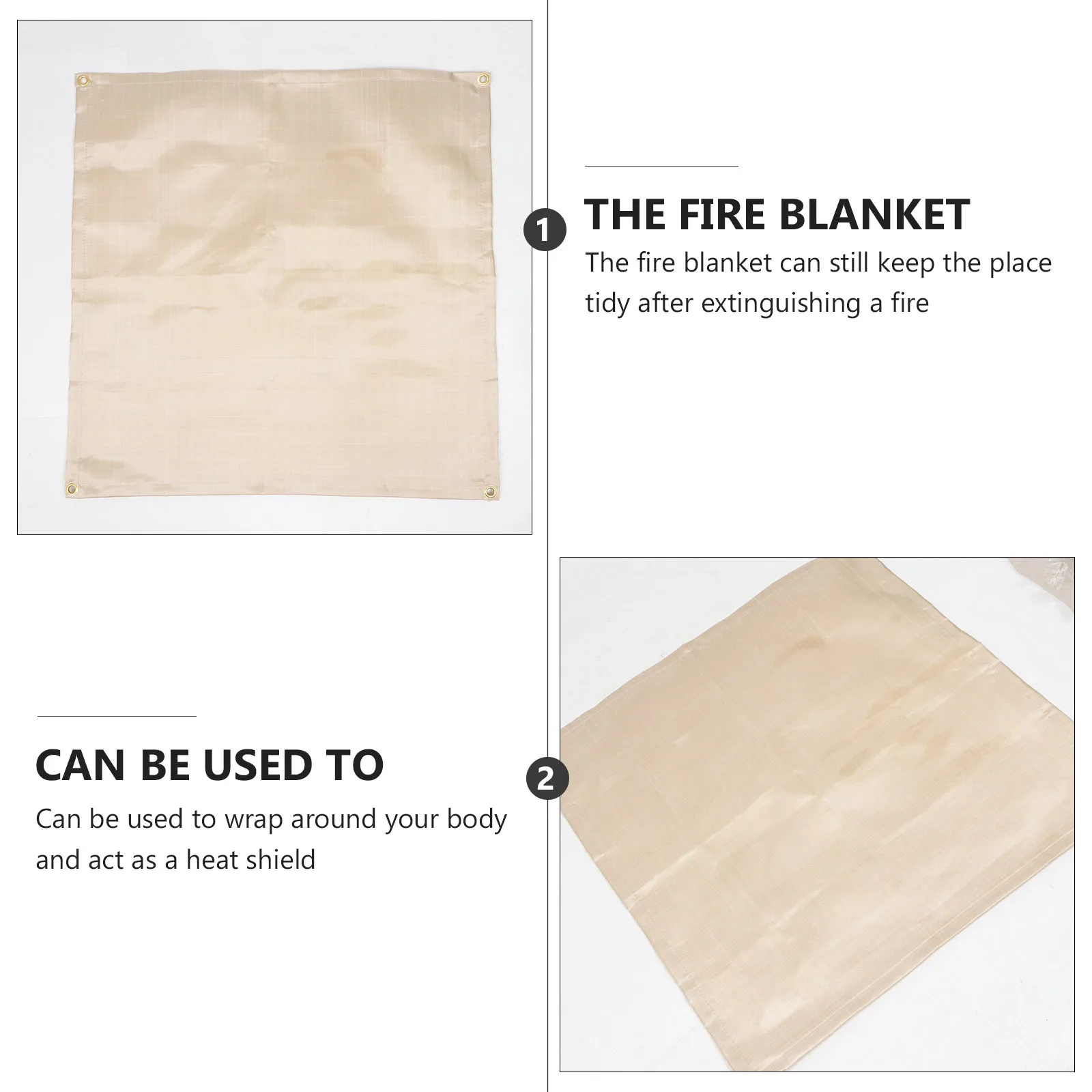 

1Pcs Fire Blanket High Temperature Resistant Emergency Survival Kitchen Fireplace Grill Heat Shield Durable Fire Retardant Cloth