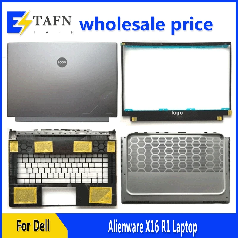 

New Original For Alienware X16 R1 Laptop LCD Back Cover Front Bezel Upper Palmrest Bottom Base Case Keyboard Hinges