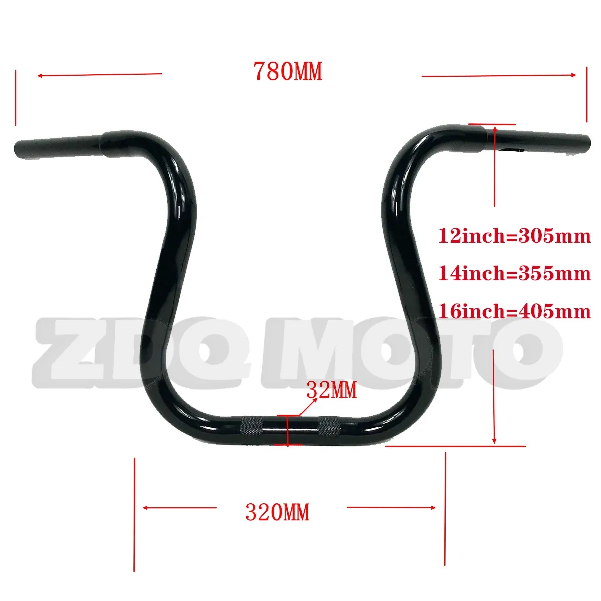 ZDQ Premium Custom handlebars  Motorcycle 1-1/4