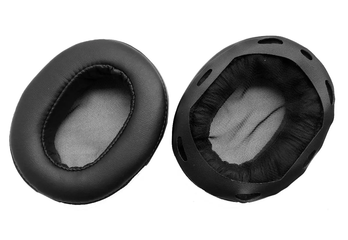 ヘッドフォン用レザークッション修理部品,黒のヘッドホンパッド,Sony MDR-1ABT, MDR-1ANC, MDR-1A, MDR-1ADAC, MDR-1A, MDR-1A, 1ペアと互換性があります
