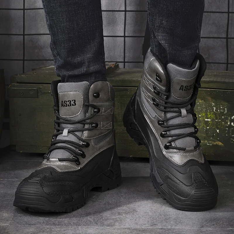 Hot Selling Men\'s Motorcycle Boots, High Top Waterproof And Windproof Riding Shoes, Outdoor Leisure Hiking Boots, Anti Slip Hik