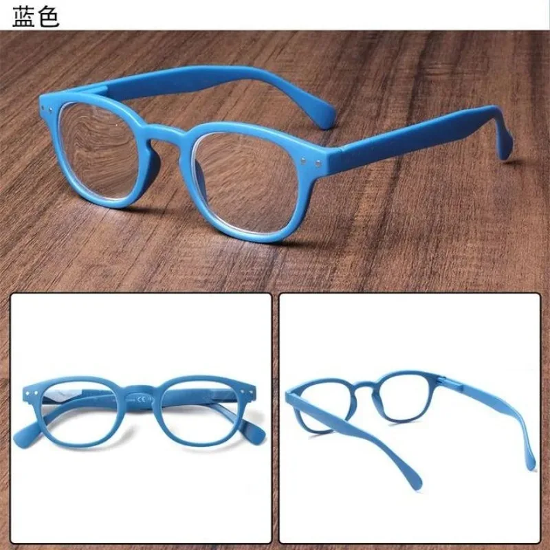 Lesebrille für Männer und Frauen, Sport-Lesebrille mit quadratischem Rahmen, runde Brillen mit Federscharnier, Computerbrille +0+3,5+4,0 – Detail 12