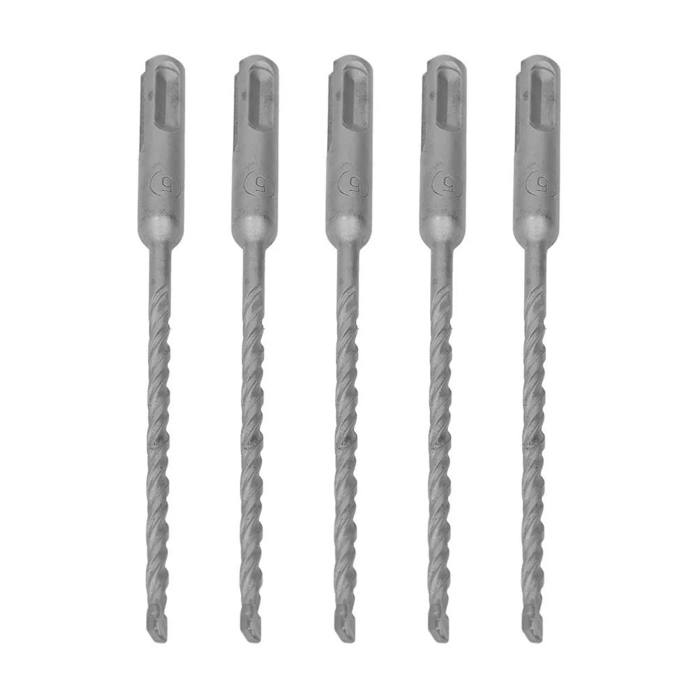

5pcs Self Centering Rotary Hammer Drill Bit SDS-plus 2 Flute Masonry Drill Bit 160mm Length Spiral Design Impact Drill Bit