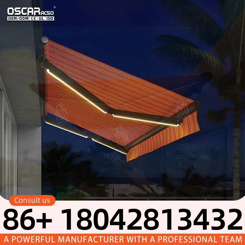 

250*26*23 s Motorized Arm Heavy Duty High Wind Resistance Exterior Full Cassette Electric for Patio Garden Balcony Retractable A