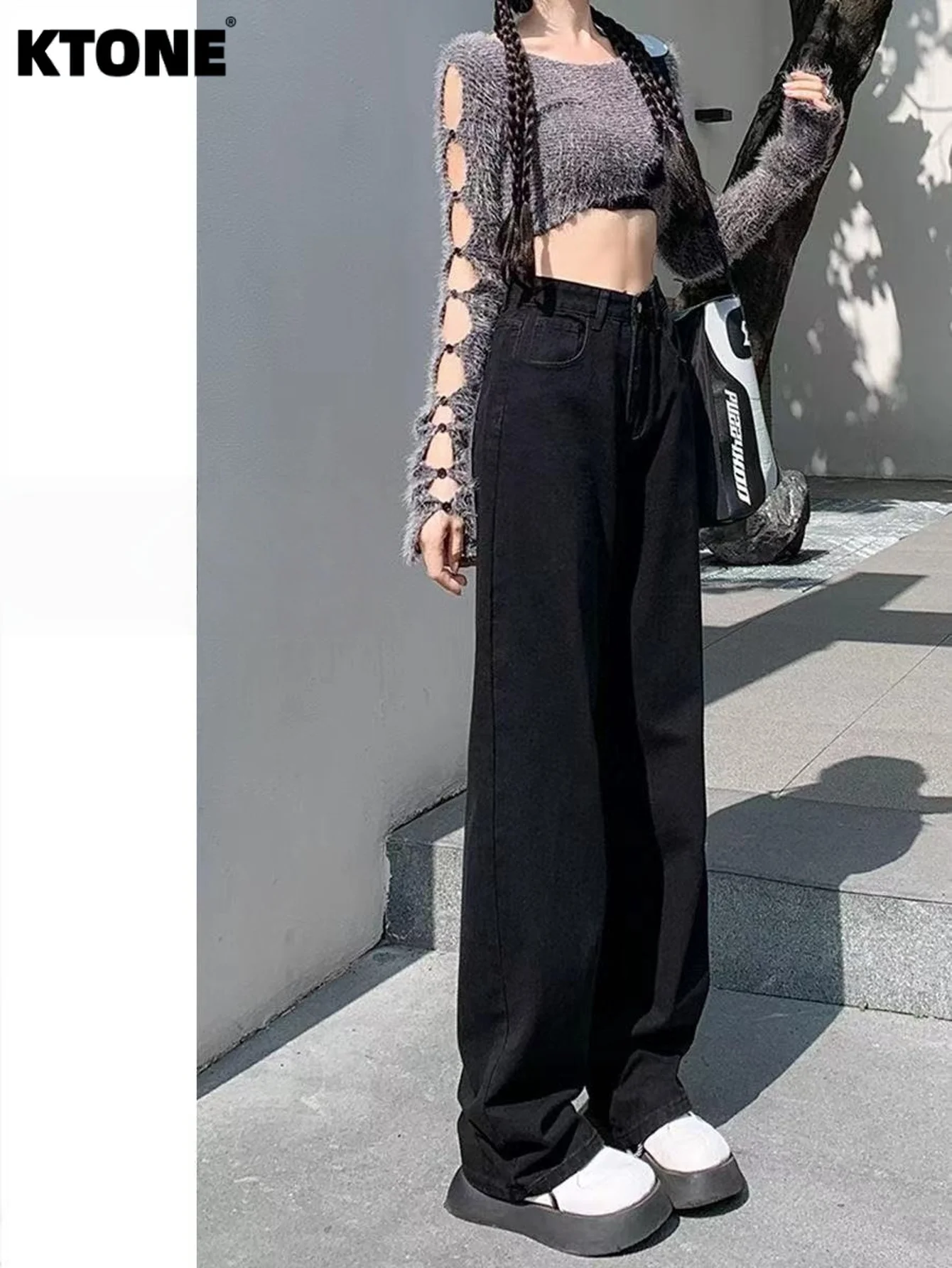 

Men's Slim Tight Black Jeans Pants Unisex Y2k Drip Fashion Daily Wear No accessories or belts included
