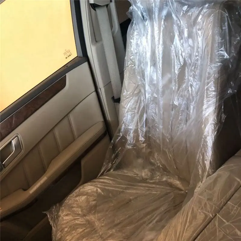 Authentic 150Pcs Automotive Plastic Seat Vehicle Maintenance Beauty Disposable Automotive Car Seat Cover Dust And Dirt