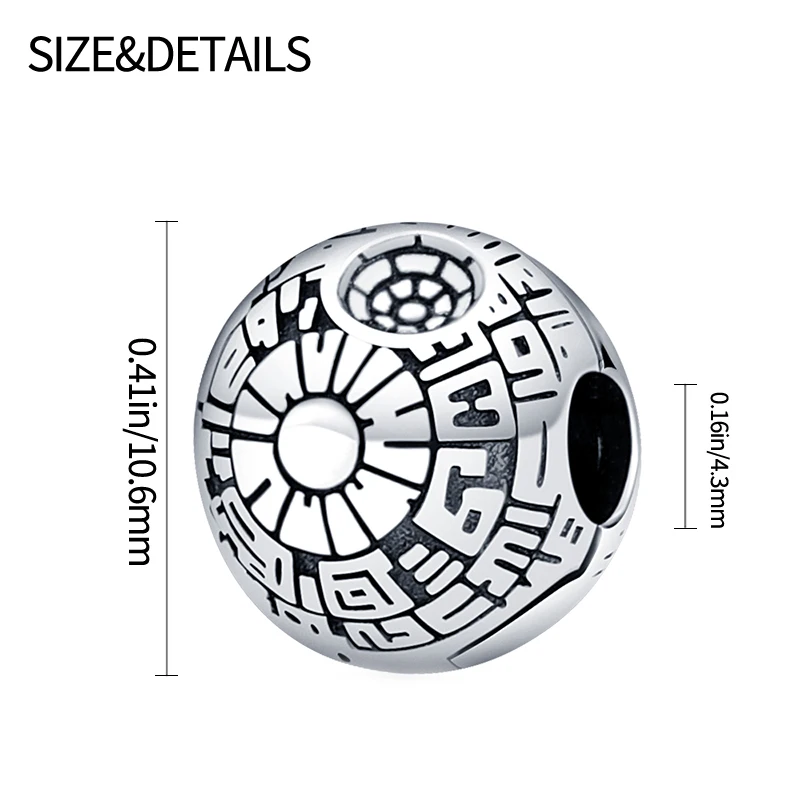 Star Wars 925 Sterling Silber Schattenkrieger Charm Helm Kriegsroboter Perlen Passend für Original Damen Armband Anhänger DIY Schmuck Geschenke – Detail 8