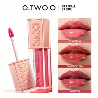 O.TWO.O-brillo labial, tinte hidratante de larga duración, ligero, hidratante, no pegajoso, maquillaje labial de alto brillo, Color Rojo