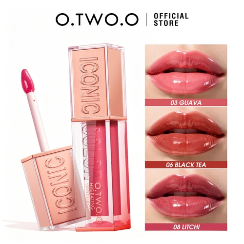 O.TWO.O-brillo labial, tinte hidratante de larga duración, ligero, hidratante, no pegajoso, maquillaje labial de alto brillo, Color Rojo