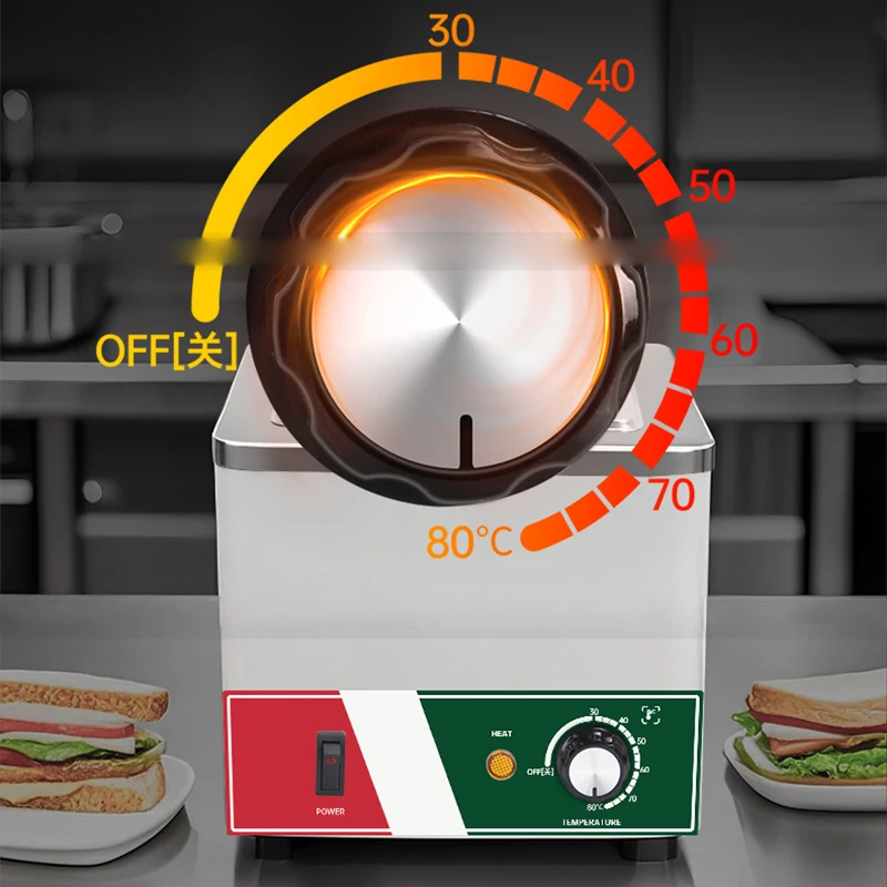 JL-65D Kommerzielle Butterwalzenheizung, 304-Edelstahlwalze, Burgerbutterverteiler im amerikanischen Stil