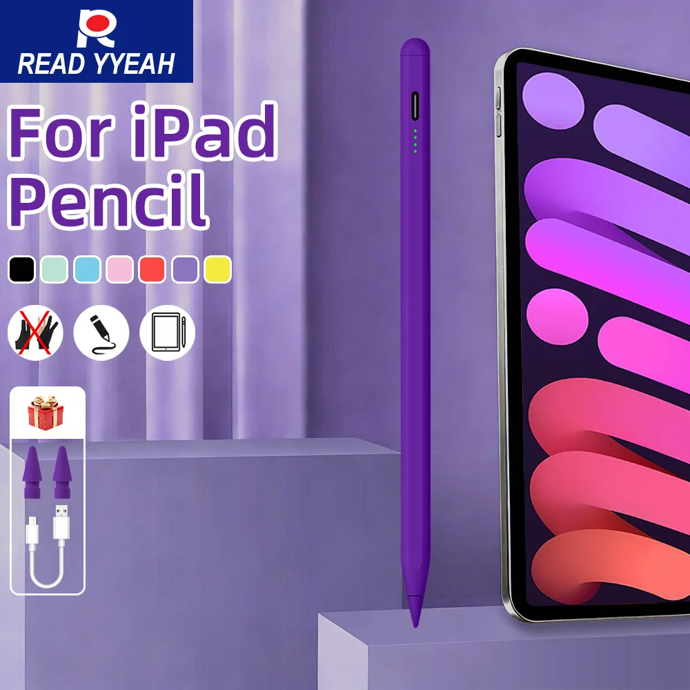 Stylus Pen For 2018-2025 iPad 7/8/9/10 Gen Mini 5/6 Air 3/4/5 Pro 11/12.9 3rd iPad Pen With Palm Rejection For Apple Pencil 2 1