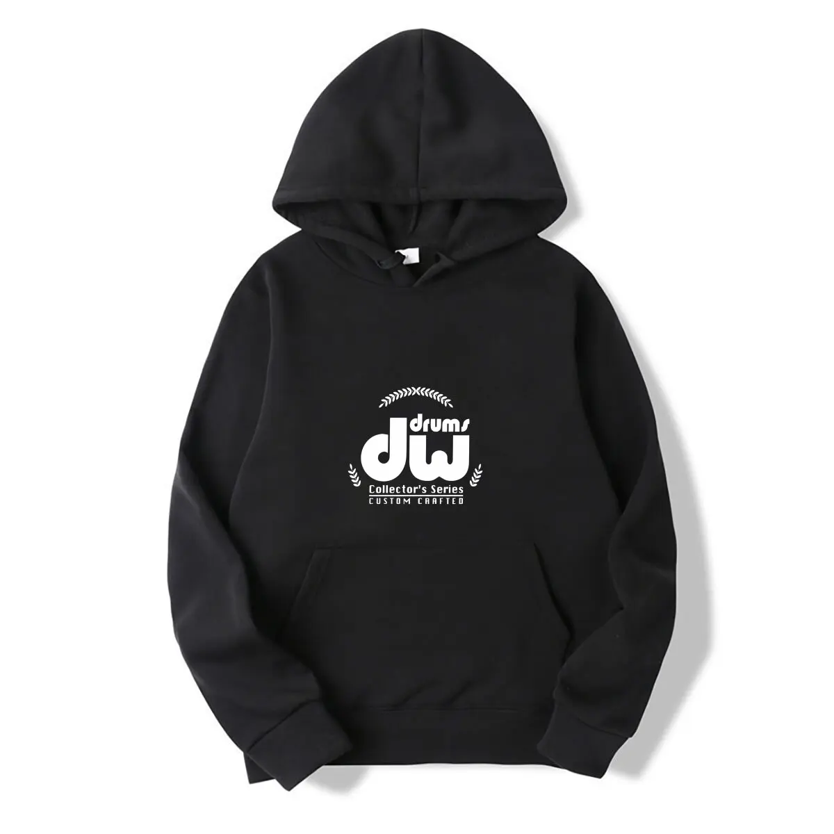 DW Drum Music Instrument Band Black Hooded sweatshirt Round Neck Best Selling Male Natural Cotton Hooded sweatshirt