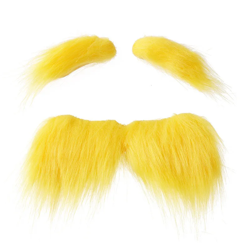 

Усы и брови, забавные аксессуары для костюмов для косплея, самоклеящиеся накладные усы для бороды, густые брови 1,