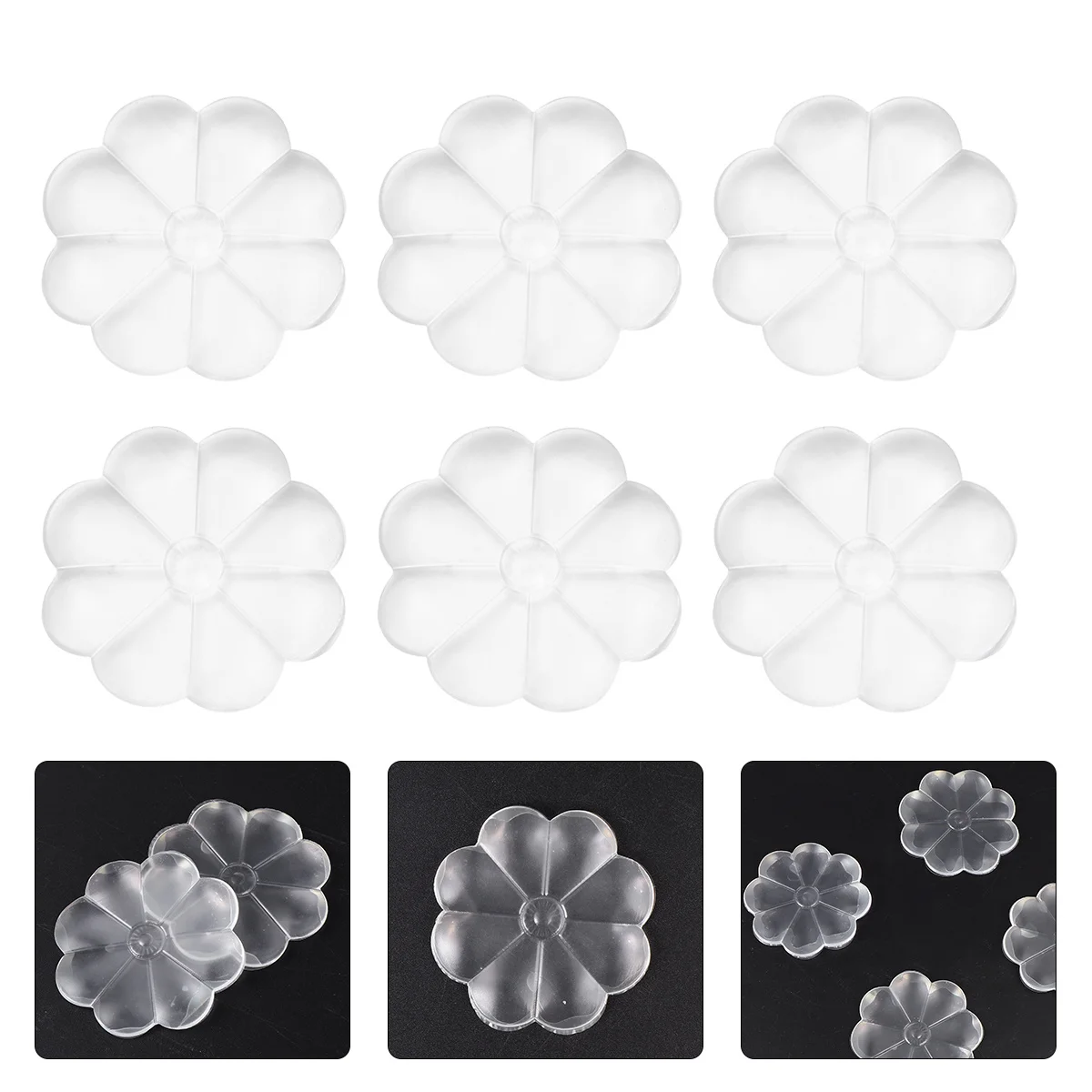 

10 pcs Anti-Collision Protectors Flower Shaped Door Bumpers Self-Adhesive Wall Protectors For Door Handle Bumpers