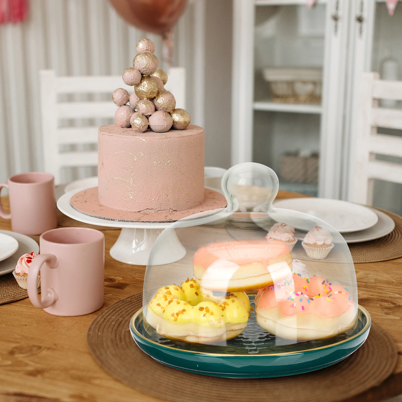 

1 комплект, высококачественный материал, поднос для десерта, безопасный практичный портативный контейнер для еды, фруктовая десертная тарелка, лоток для хранения торта