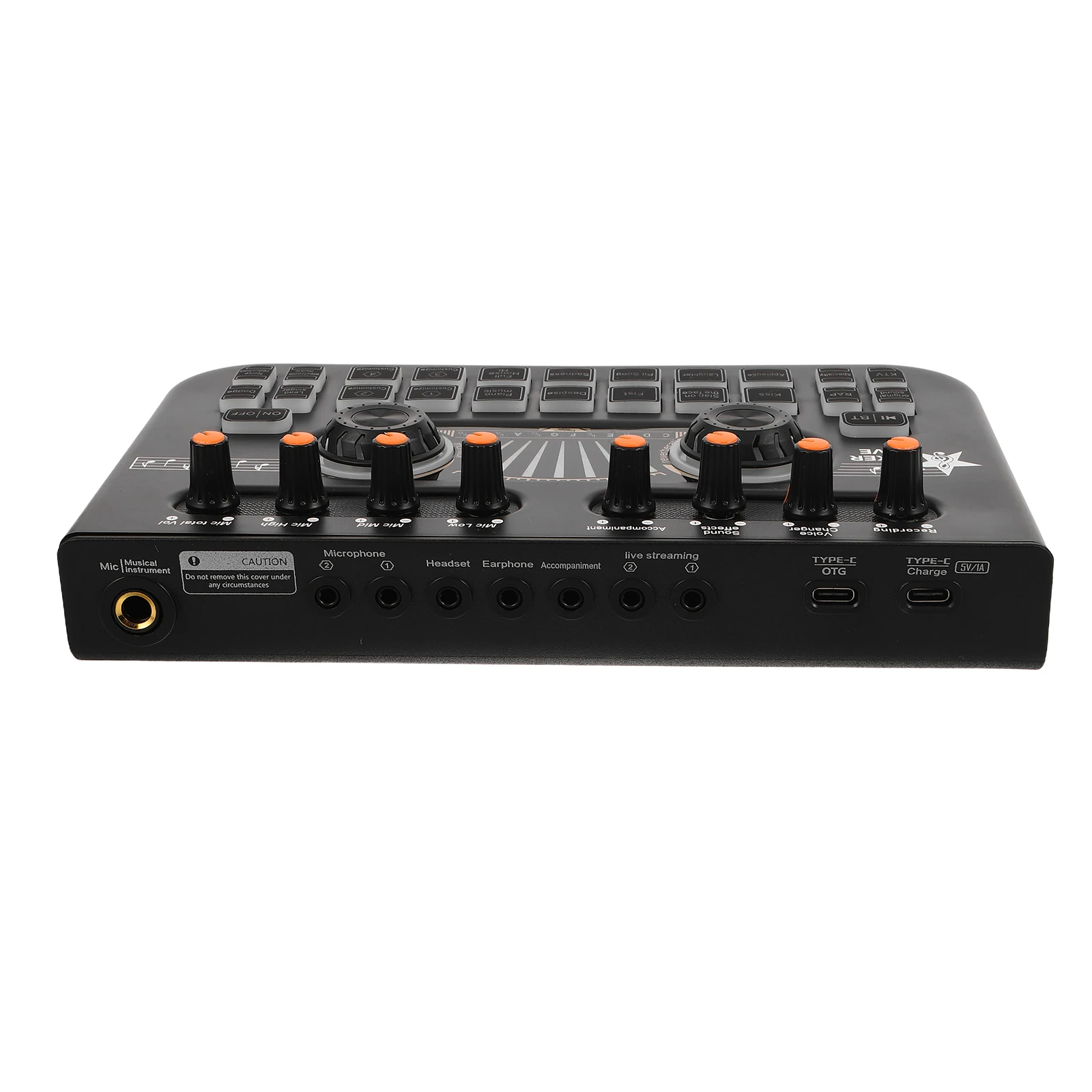 

1 set Live Sound Card Controller Digital Dj Mixer Console With Condenser Mic Input Wireless Audio Interface For Streaming