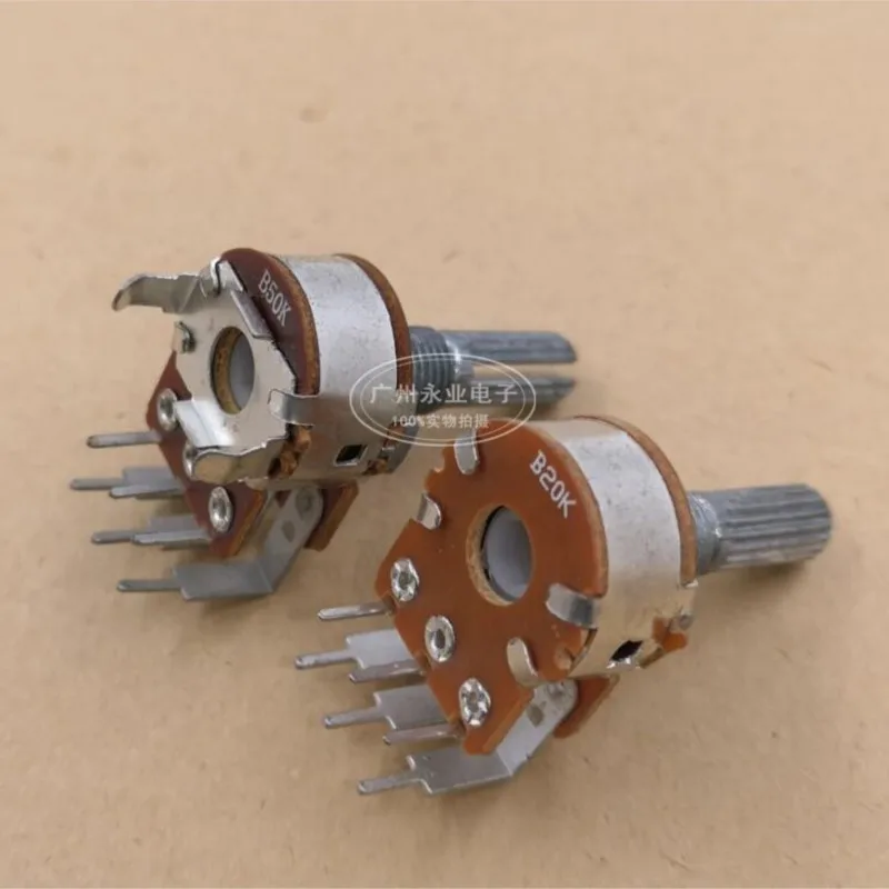3 Piece 148 Double Bend Foot 6 Feet 16 Type Power Amplifier Volume Rotary Adjustable Potentiometer B10K B20K B50K Handle 20MM
