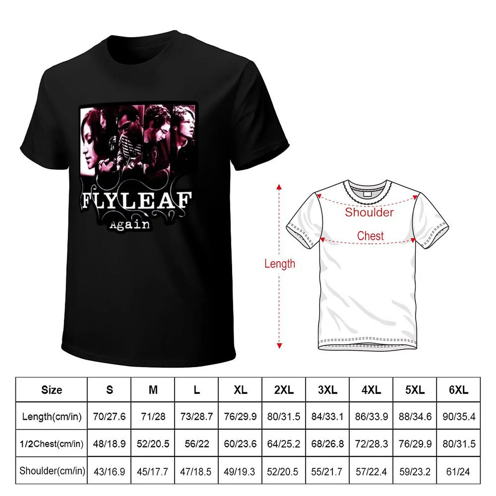 flyleaf again and again happen T-shirt Aesthetic clothing boys whites heavyweights plus size tops heavyweight t shirts for men