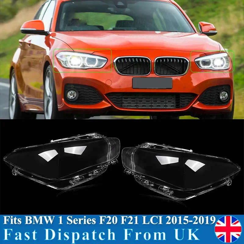 Car Lamp Shell For BMW 1 Series F20 F21 118i 120i LCI 2015-2019 Headlight Shade Headlamp Lens Cover Left Right Lampshade Replace