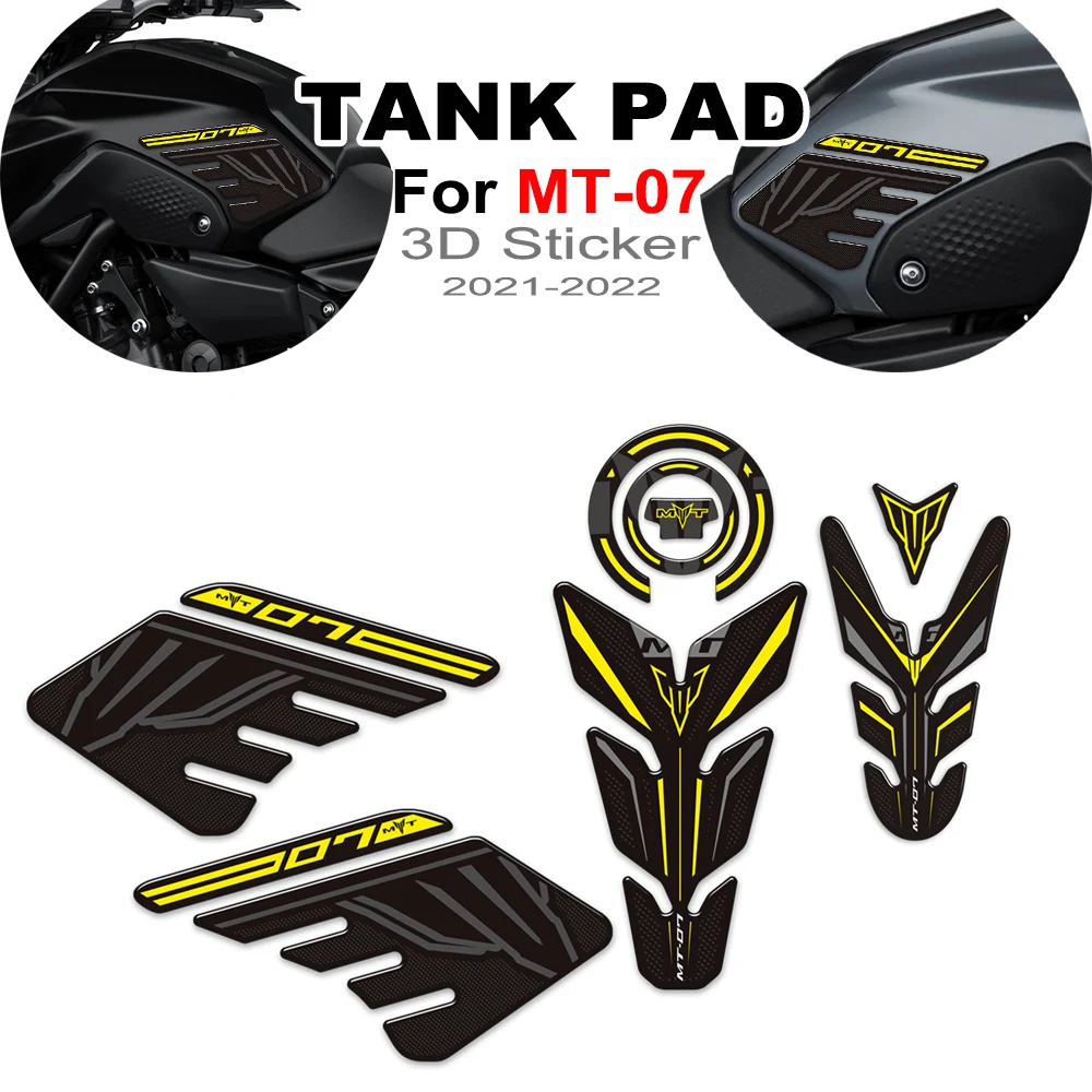 

2021 2022 2023 Motorcycle For Yamaha MT07 MT 07 SP MT-07 Stickers Decals Tank Pad Kit Knee Wind Deflector Windshield Protection