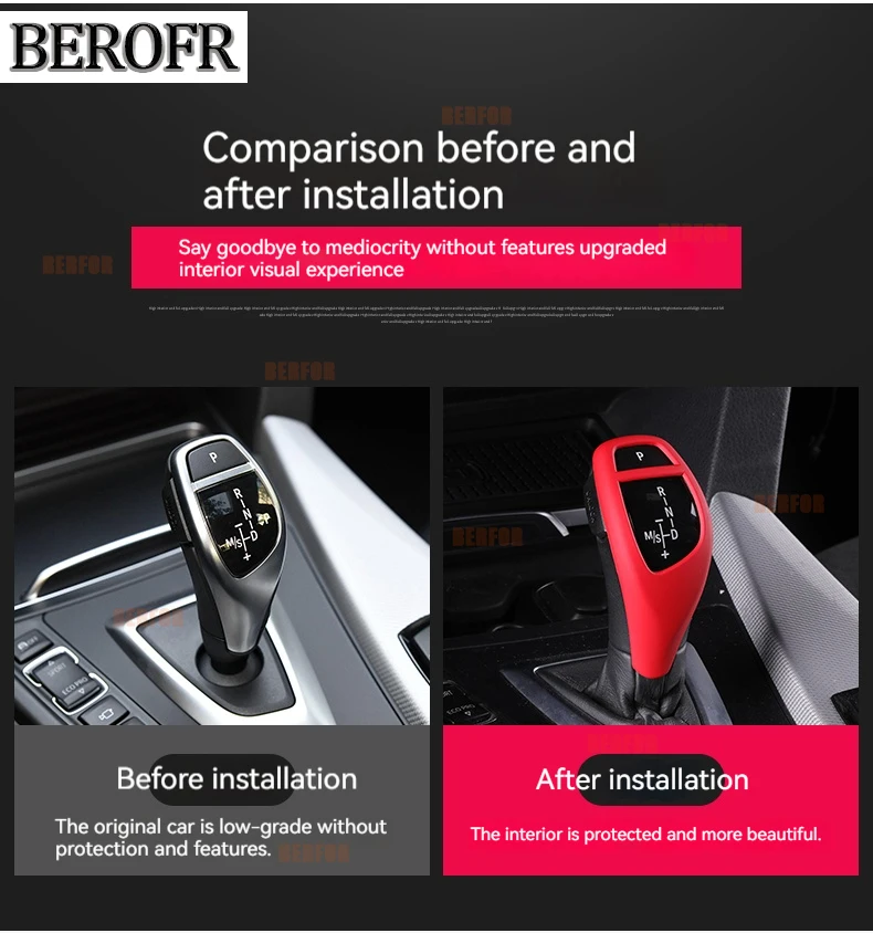 LHD For BMW 1 2 3 4 5 series X2 X3 X5 320gt F30 F10 F32 F25 F15 F16 ABS Car Gear Shift Knob Trim Cover Protective Stickers