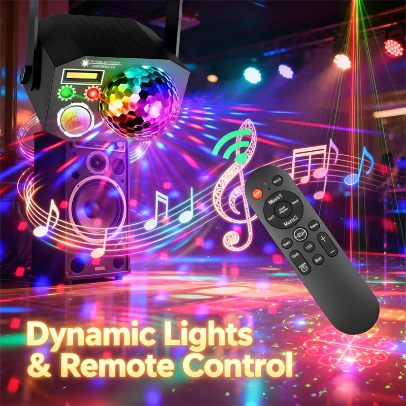 Party Lights DJ Disco Lights Laser Party Light Strip with Remote Control, Suitable for Holidays, Parties, and Stage Decoration