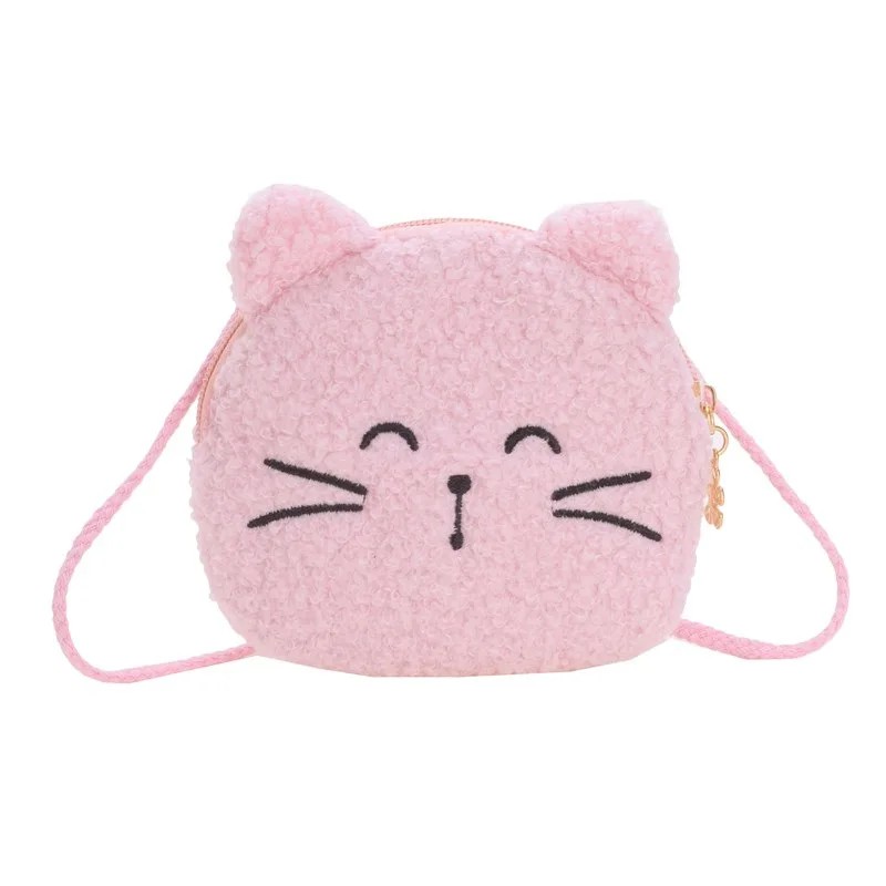 Sac à bandoulière chat de dessin animé KrasnoPlush pour enfants, sac à bandoulière Kawaii, sac d'extérieur pour garçons et filles, sac de messager mignon pour enfants, automne et hiver