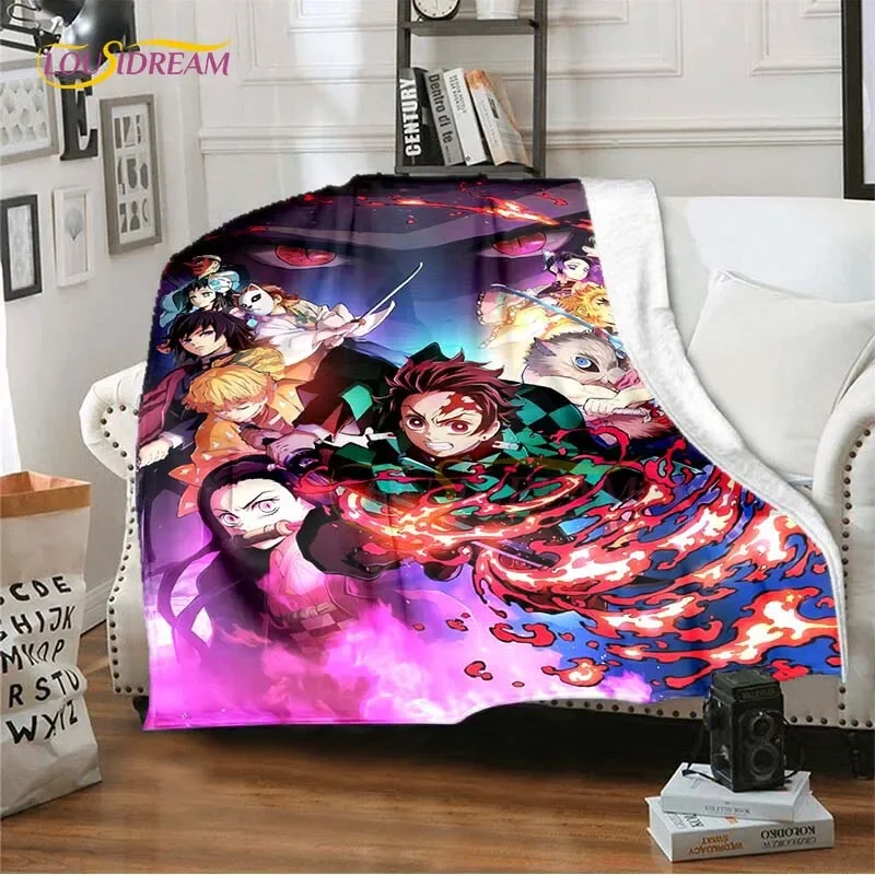 Demon Slayer Anime Blanket Sofa Cover Ultra-Soft Carpet Warm Bed Sheet Bedspread Bedding Room Decor