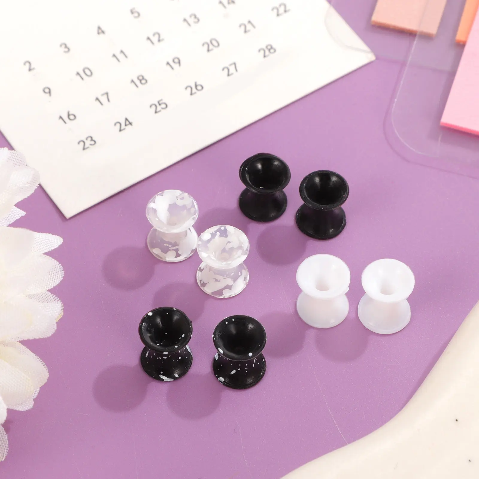8 Pcs Ear Expander Jewelry Tunnel Plugs Stretchers Piercing Double Flared Tunnels