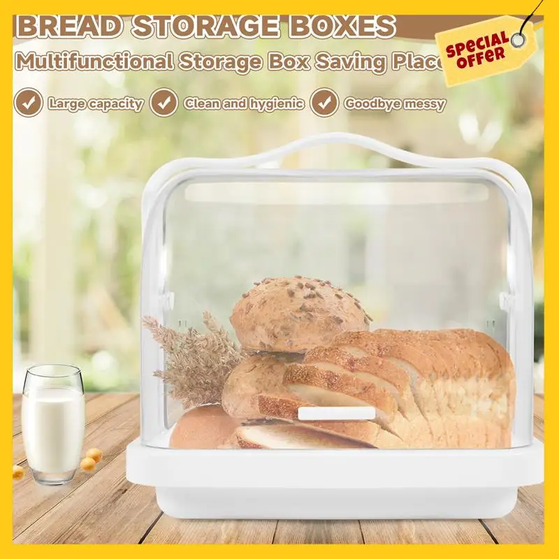 

Abcykitchen Bread Storage Box Plastic First Aid Medicine Storage Box Cosmetic Organizer Multifunctional Flip Medicine Bread Boxe