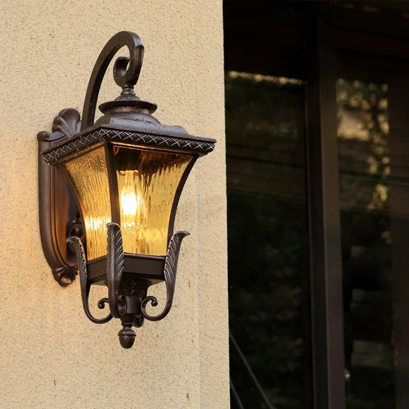 IP55 Porch Lights Wall Outdoor Retro Wall Lamps 110-240V Home Decoration Garden Wall Lighting Outdoor 7/9/11 Inches