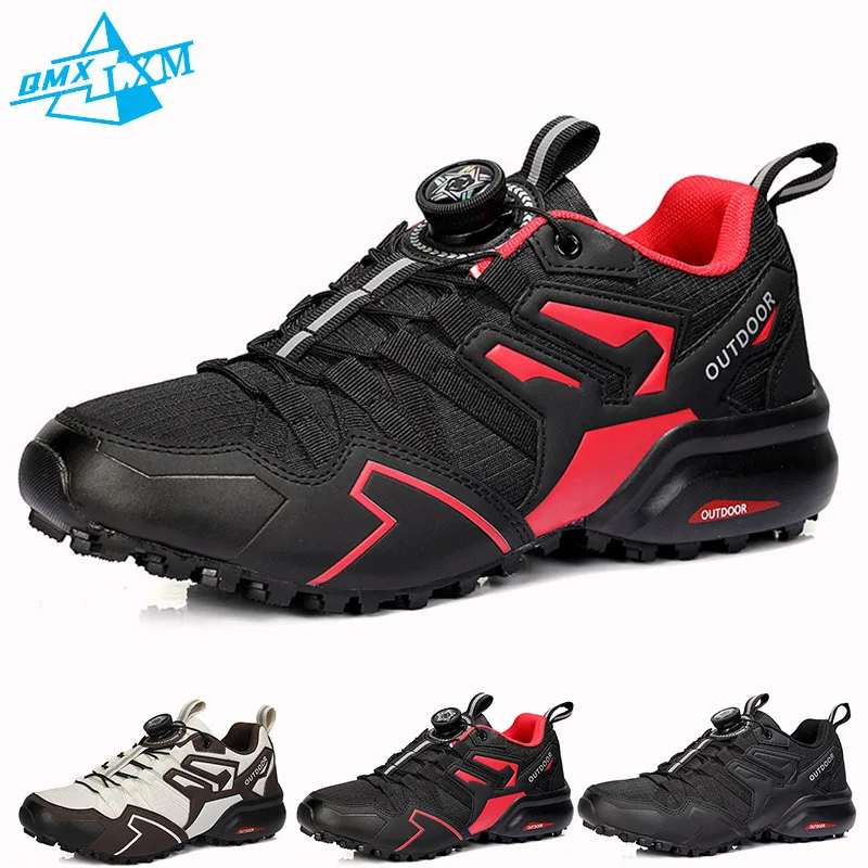 

Men Hiking Shoes Ultralight Outdoor Running Trainers Lace-up Climbing Shoes Trekking Non-slip Wear-resistant Walking Sneaker