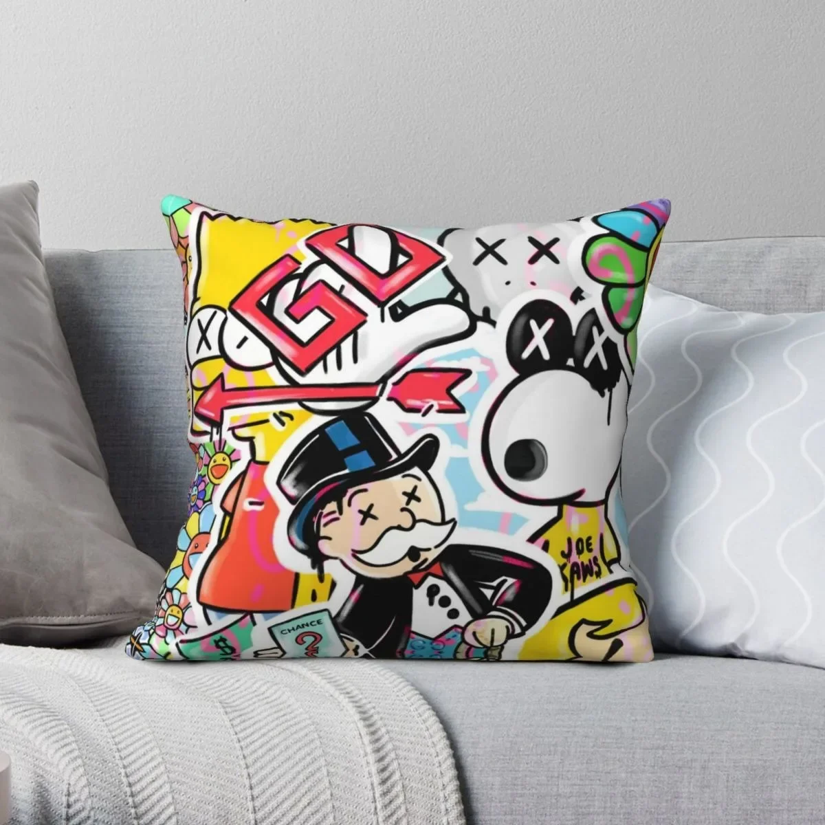 Inspired By The Hype Generation Monopoly Square Pillowcase Polyester Linen Velvet Zip Decor Throw Pillow Case Bed Cushion Case