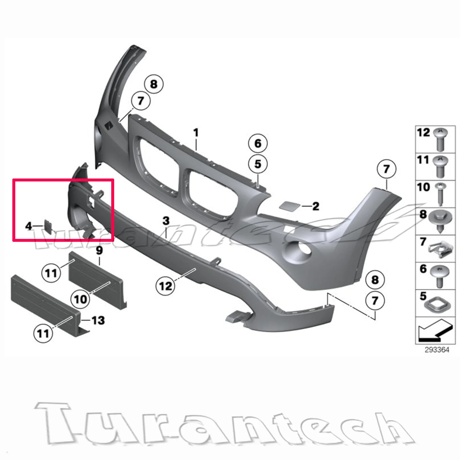 Fit 09-12 BMW X1 E84 xDrive sDrive 18d 18i 20d 20i 23d 25i 28iX 35iX SAV Front bumper TOW COVER