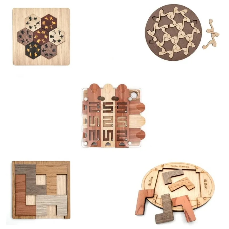

Boutique Intelligence Logic Wooden Puzzle Mind Brain Teasers Educational Puzzles Game Gift