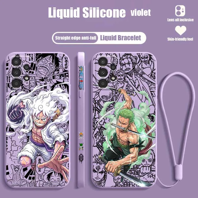 O-One Piecer New Model For Samsung A73 A72 A71 A60 A57 A56 A55 A54 A53 A52 A36 A34 A32 A26 A17 Liquid Left Rope Capa Phone Case
