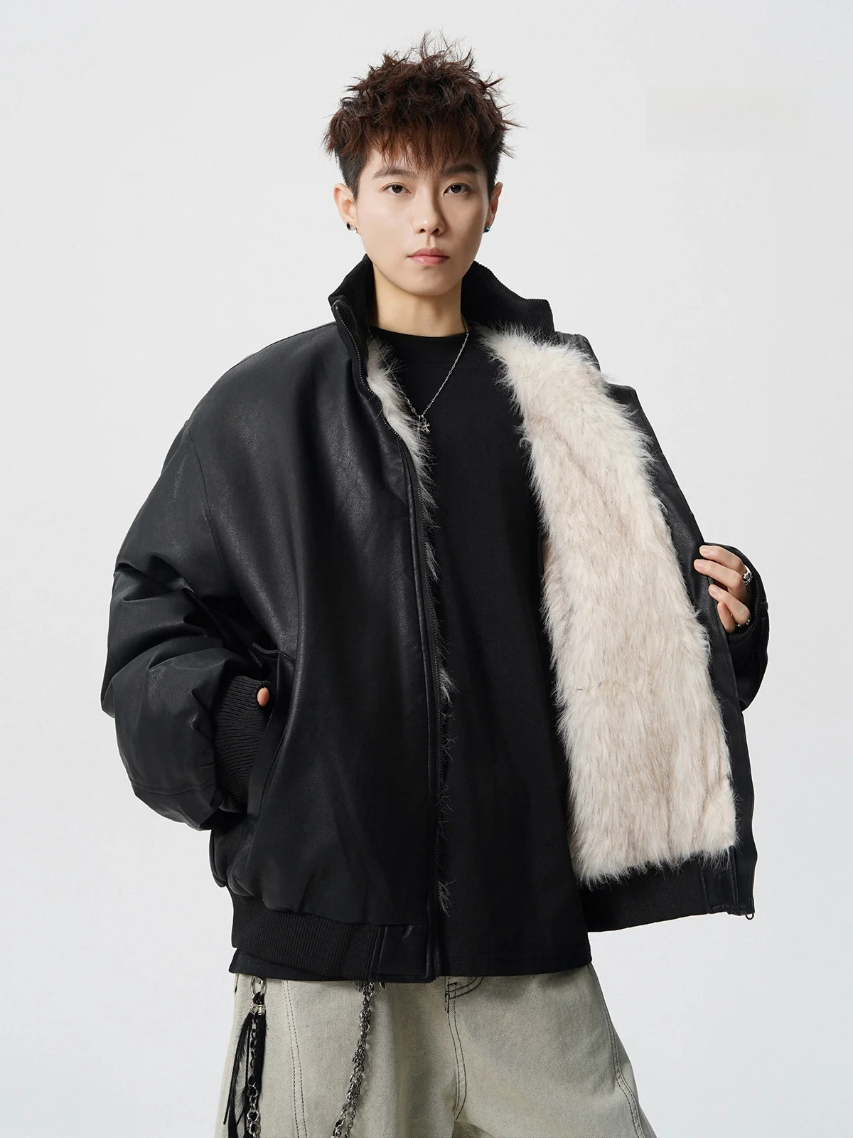 

Мужская зимняя теплая куртка в американском ретро-стиле с воротником-стойкой, утепленная флисом, из хлопка, для уличной моды, модное пальто