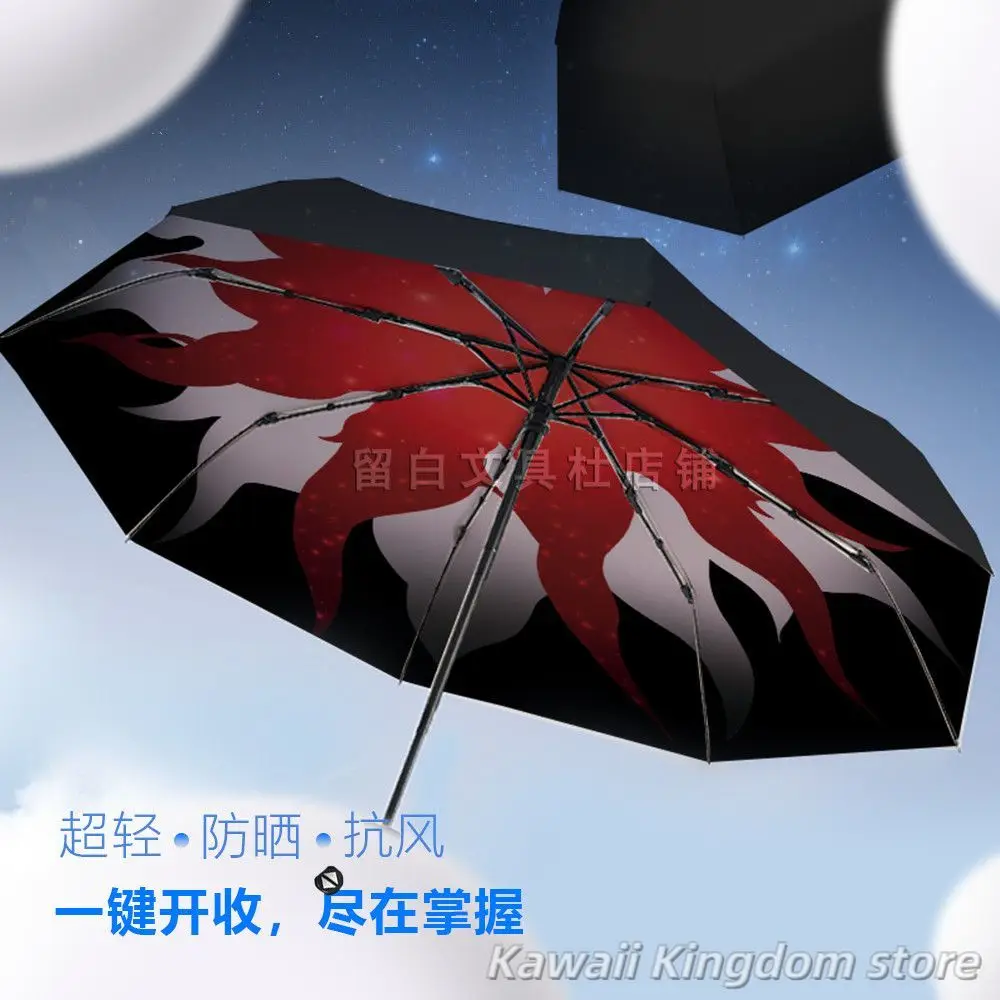 Honkai: Star Rail Evernight Anaxagoras Castorice Automatisch Öffnender und Schließender Faltbarer Sonnenschutz-Regenschirm
