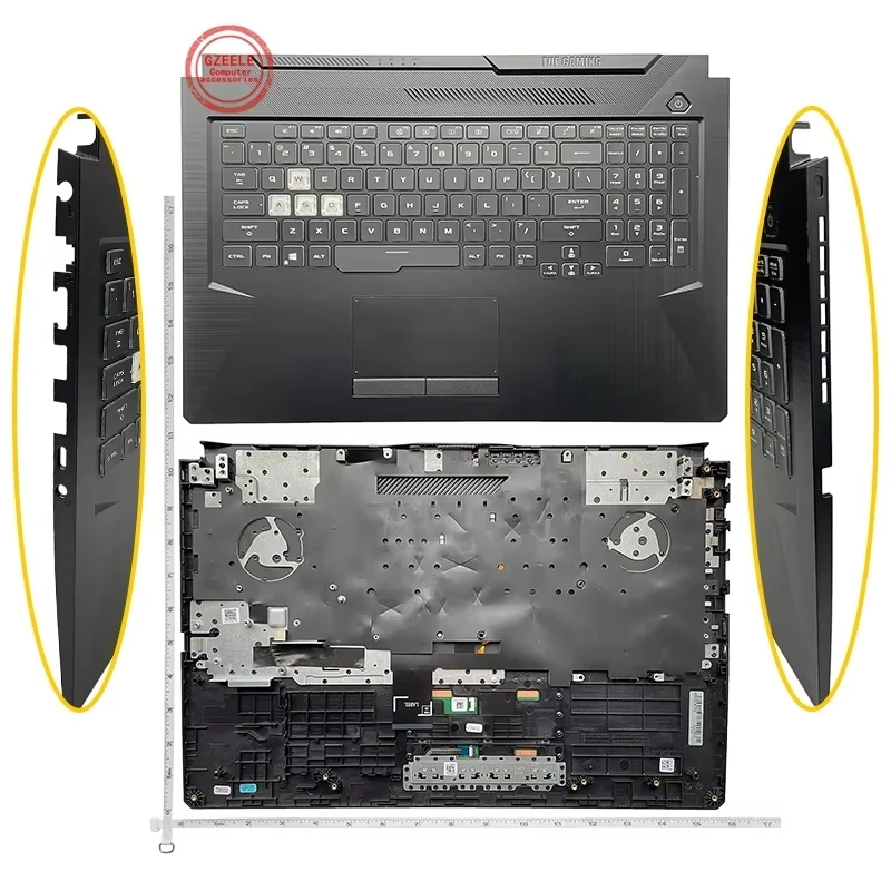 Tylna obudowa LCD / Ramka ekranu / Podpórka pod nadgarstki / Dolna obudowa do TUF Gaming 8 F15 FX506 FA506 FA506II FX506H F17 FA706 FA706U FX706 FX706U — zdjęcie 5