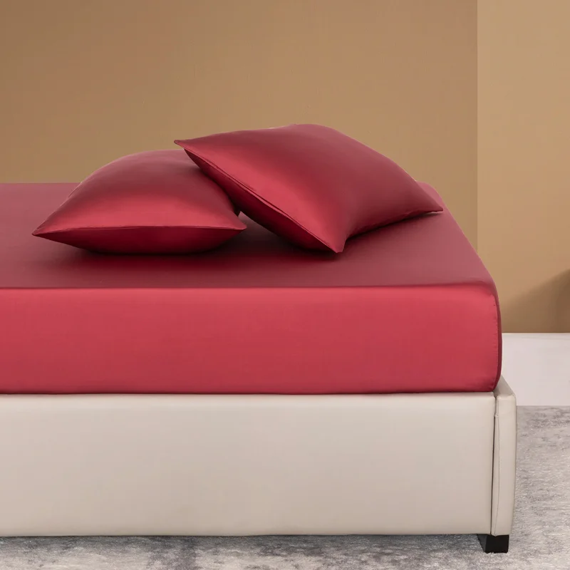 3Pcs Set 100% Bamboo Fitted Sheet and Pillowcase Adjustable Mattress Covers With Elastic Bands Luxury Bed Sheet Sets Bedding