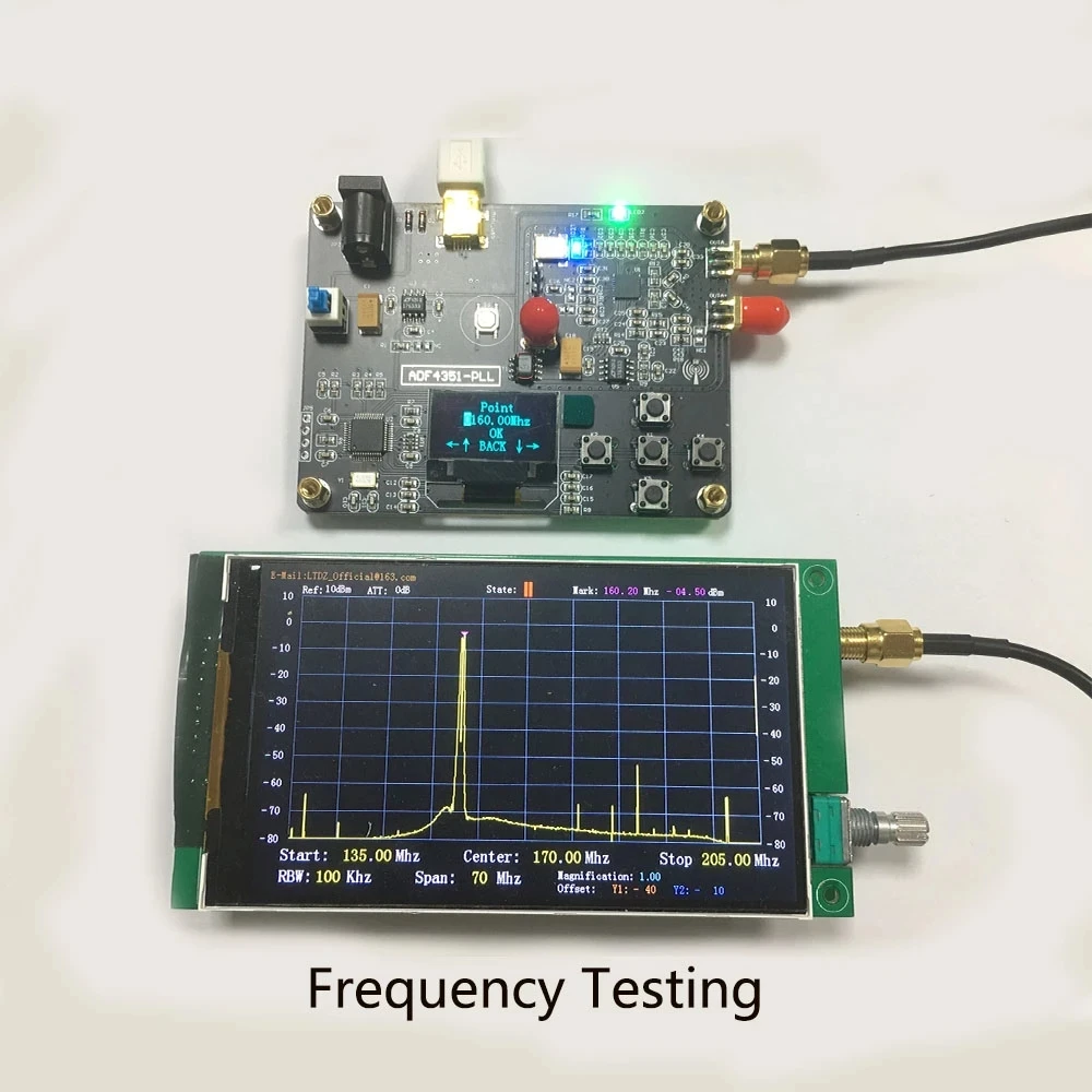 35MHz-4400MHz RF Signal Generator ADF4351 Module Sweep Frequency Generator PLL With OLED Display