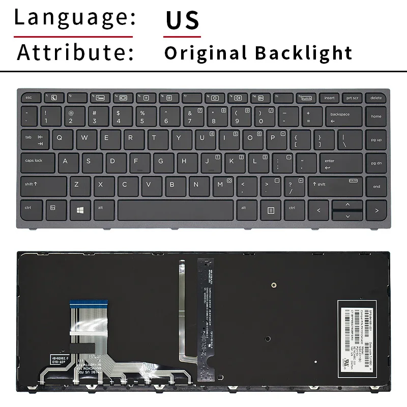 Replacement US/RU Russian Backlit Keyboard For HP ZBook Studio G3 G4 G5 G7 G8 Notebook PC keyboard