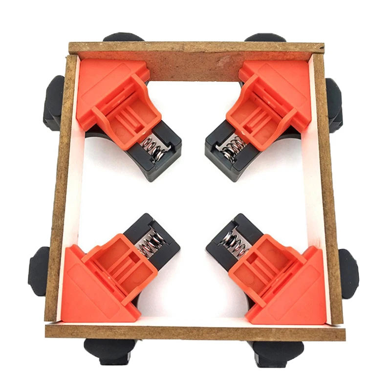 4pc portatile ad angolo retto morsetto per la lavorazione del legno morsetto a molla per la lavorazione del legno localizzatore a 90 gradi Set di accessori per utensili elettrici