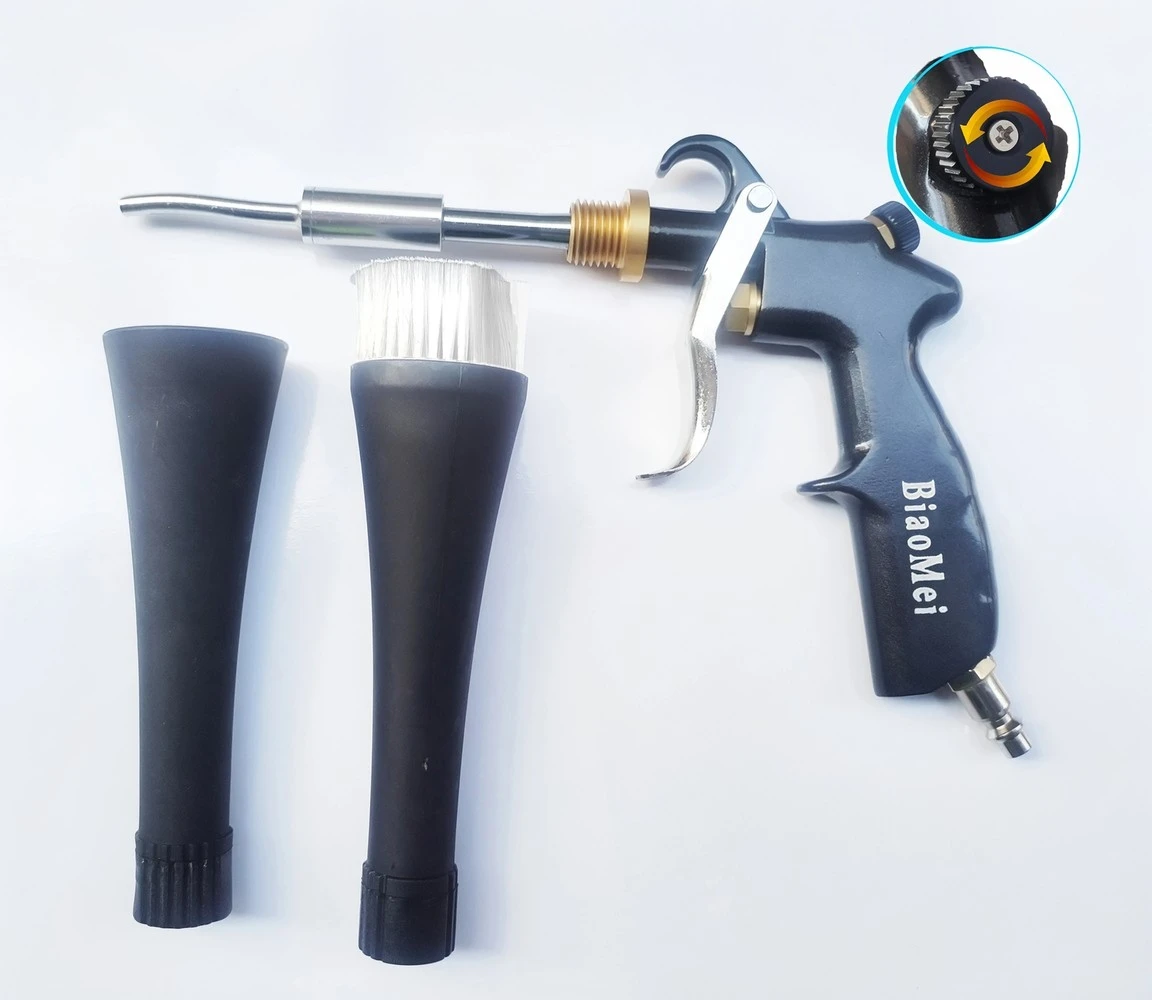 Z-014 Portable High Quality Japanese Stainless Bearring Tube Blowing Gun Car Interior Detail Tornado Cleaning with Air Regulatio