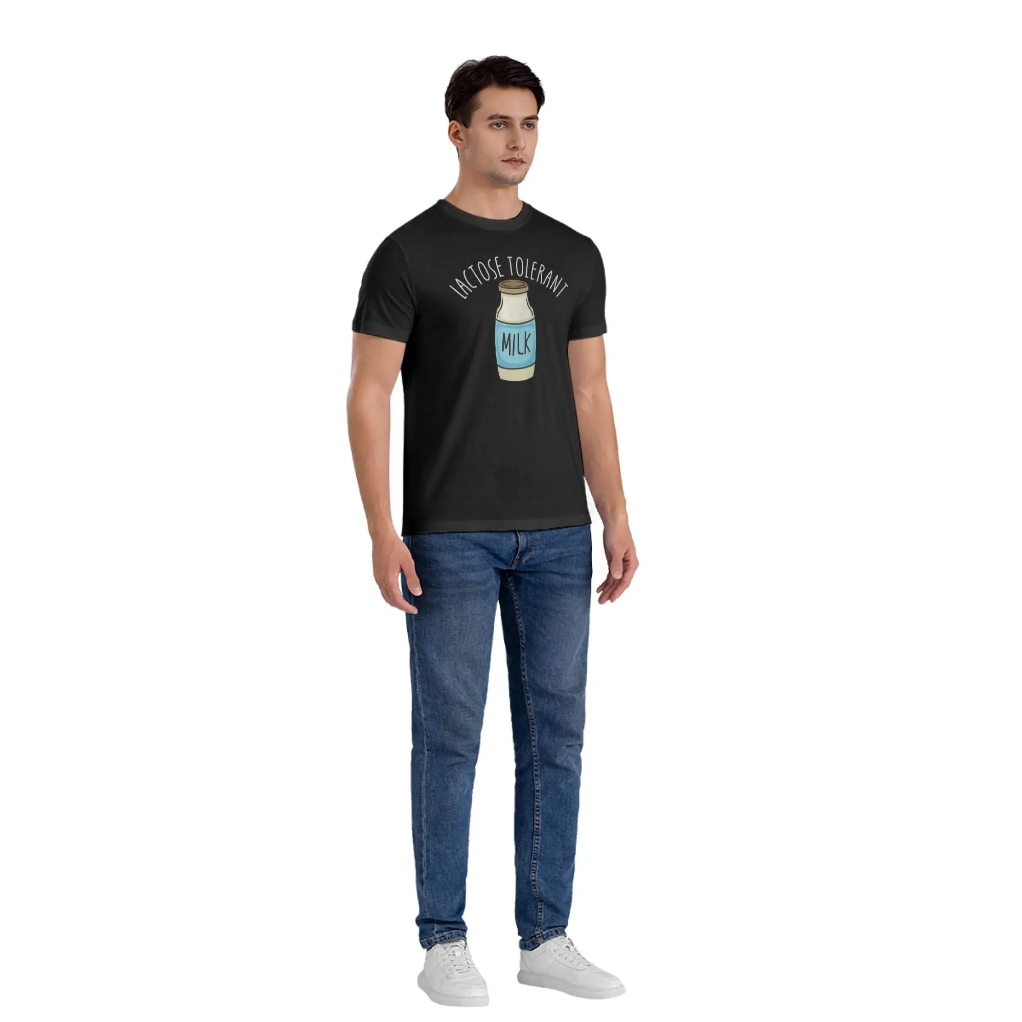 Lactose Tolerant T-Shirt for Men Cotton T Shirts Men's Short Sleeve Round Neck Summer Clothes Tops S-6XL