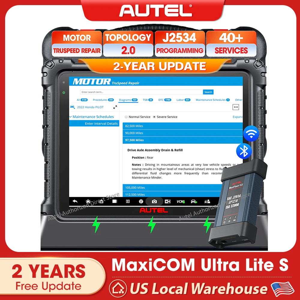 

Автосканер Autel MaxiCOM Ultra Lite S: профессиональный диагностический инструмент для программирования и кодирования ЭБУ, 45+ сервисных функций, топология 2.0, 2 года обновлений