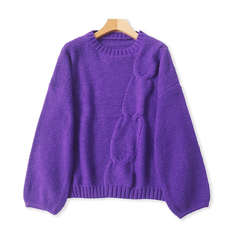 

Thiened воротник-стойка, длинный свитер свека, свободный вязаный топ, женский утягивающий большой вариант, осень-зима, новый круглый свитер Ne