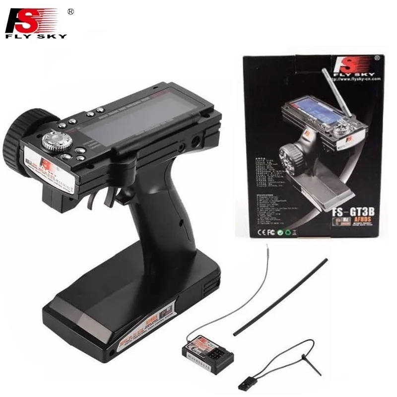 

Flysky FS GT3B FS-GT3B 2.4G Radio 3CH RC System Gun Remote Control Transmitter & with FS-GR3E Receiver for RC Car RC Boat