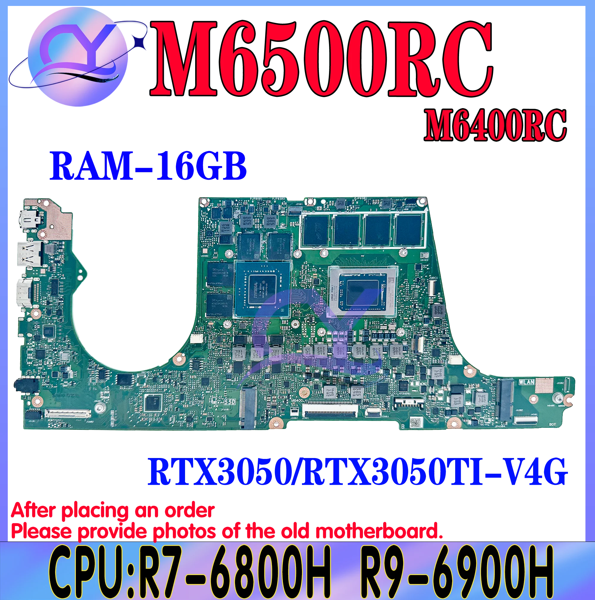 

Материнская плата KEFU M6500R Материнская плата ASUS M6500RC M6500RE D6500RC M6400RC D6400RC для ноутбука R7-6800H RTX3050 RTX3050Ti