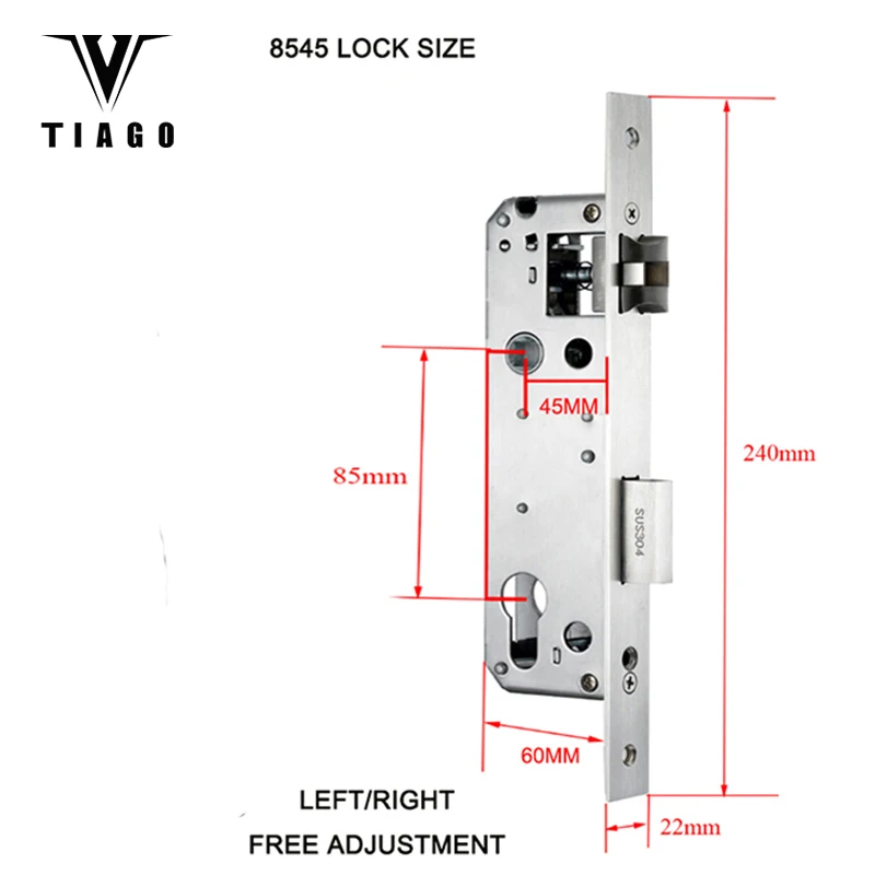 8525/8530/8535/8545 multi-point door lock broken bridge aluminum door lock body conjoined door lock plastic steel door lock